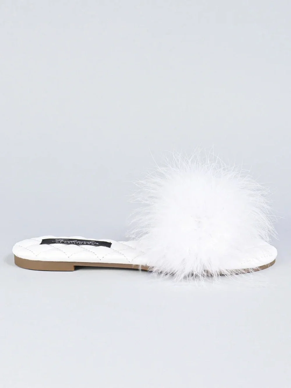 Frederick's of Hollywood Maxim Feather Flat Sandals